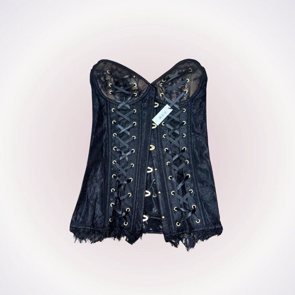 Adore Me Adjustable Black Corset | Sz S, NWT